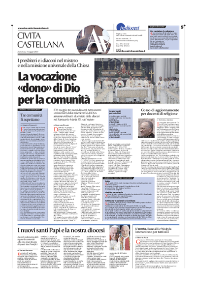 Avvenire - pagina diocesana del 04/05/2014